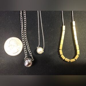 PARk LANE - 3 adjustable necklaces - gold and silver